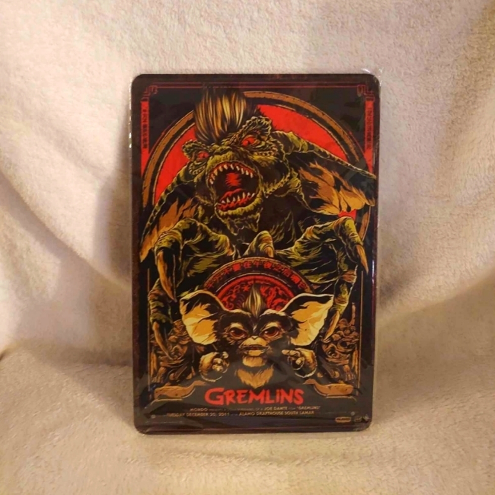 Gremlins tin sign